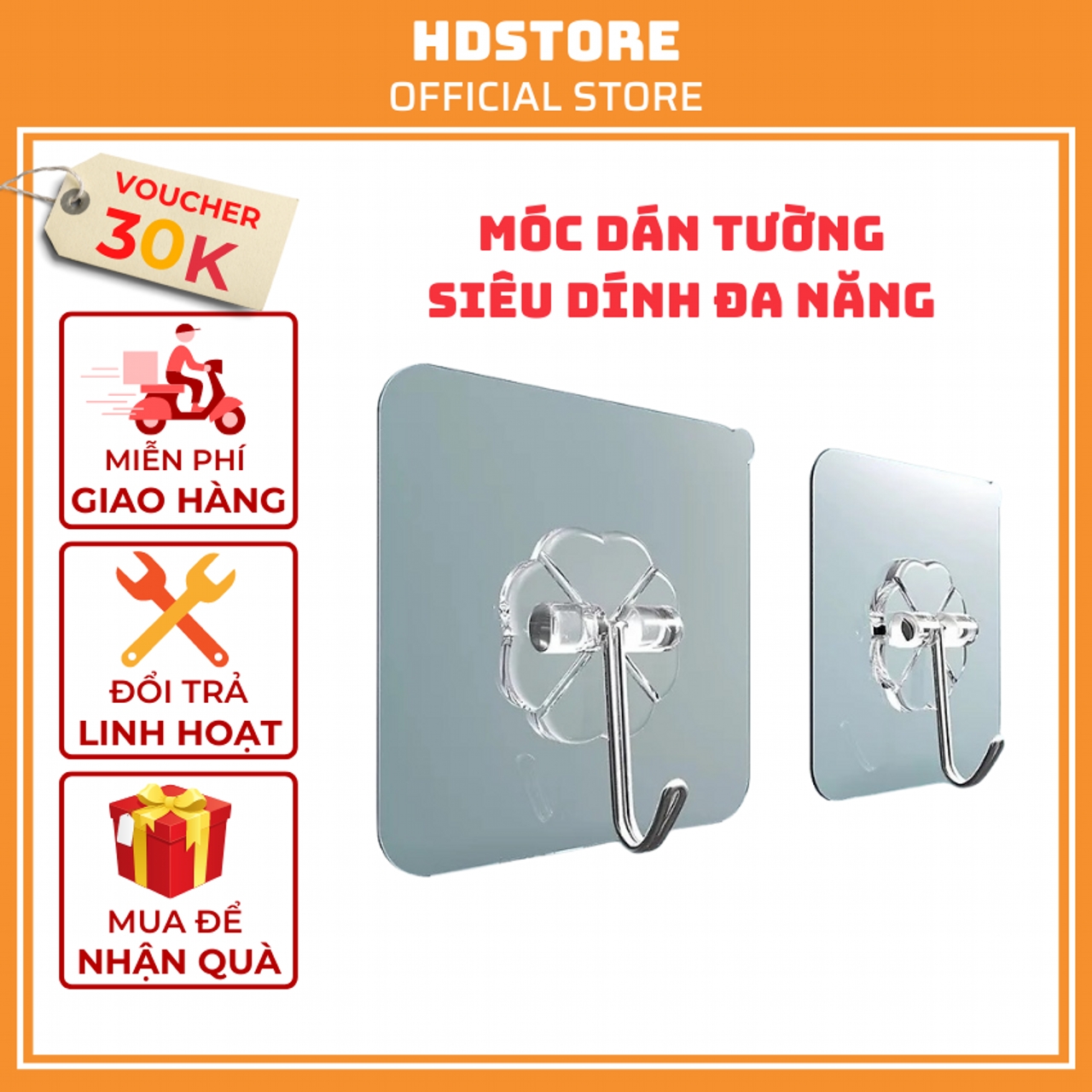 [HCM]100 MÓC DÁN TƯỜNG SIÊU DÍNH SIÊU BỀN 100 cái
