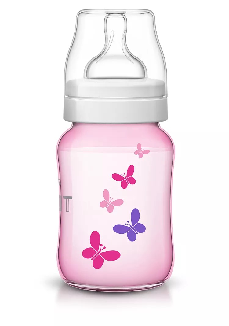 Bình sữa Philips AVENT Classic 260ml họa tiết SCF40/34 (không kèm van)