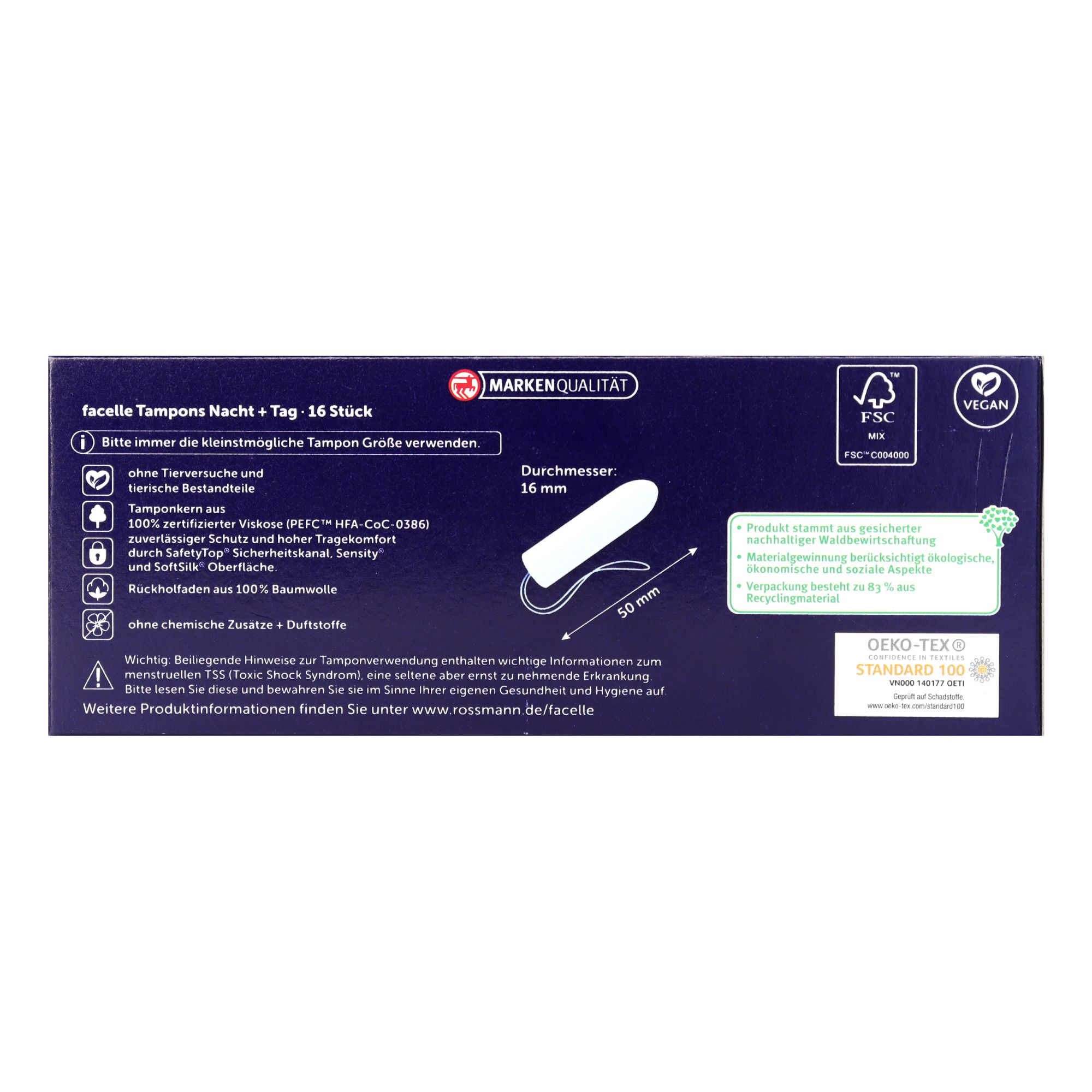 Tampons/Băng vệ sinh dạng nút Facelle Nhập khẩu Đức