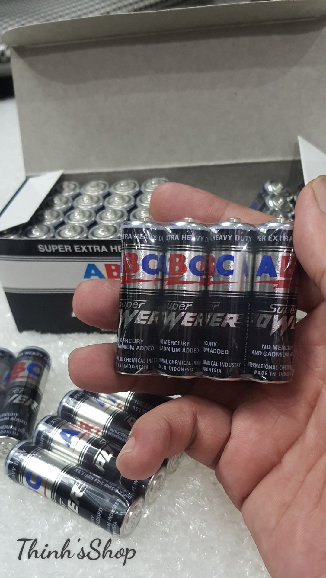 Bộ 2 vỉ pin tiểu AA 1.5V ABC Made In Indonesia, dùng cho đồ chơi, remote, đồng hồ
