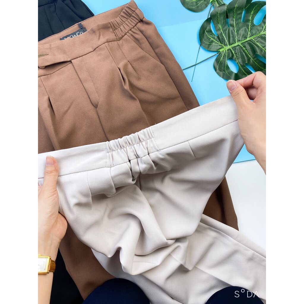 BIGSIZE Quần Tây Baggy Công Sở Dáng Basic (Chun Sườn KHUY LỆCH)