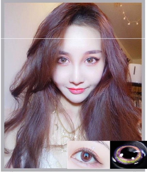 CONTACT LENS KOREA VIOLET COLOR 1 YEAR + CONTACT LENS' CASE (3)