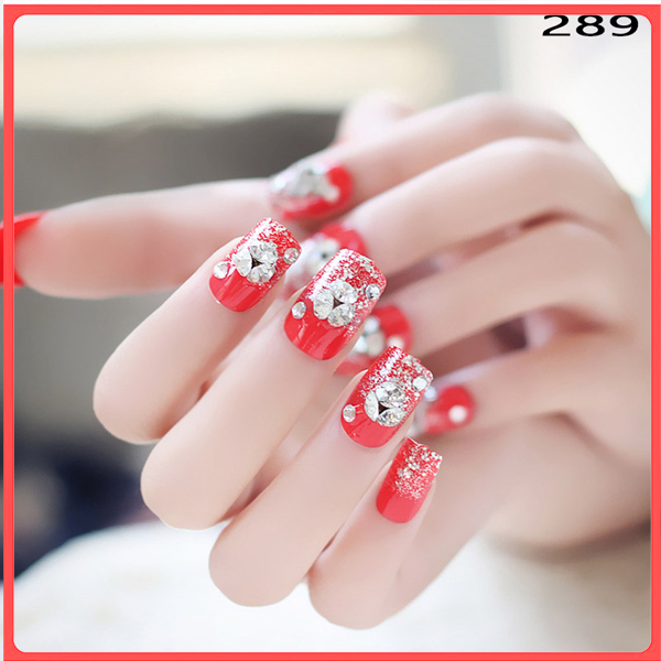Bộ 24 Móng tay giả , nail giả A9 (kèm keo dán móng)
