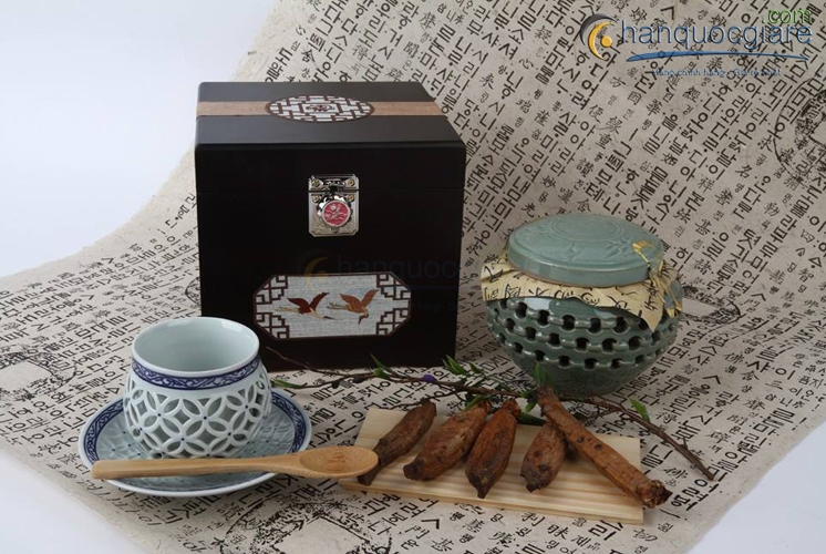 Cao hồng sâm hoàng đế bio hàn quốc hộp gỗ hũ sứ 500g