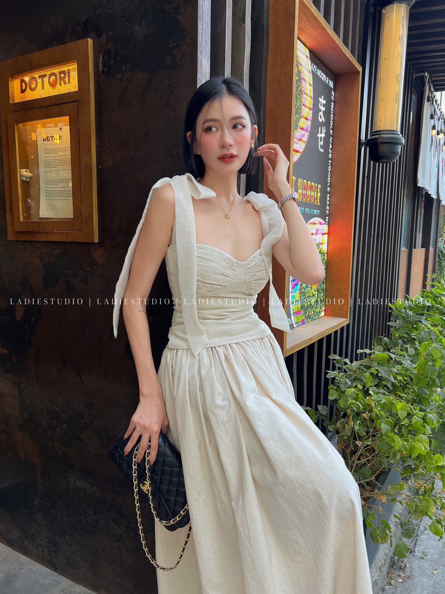 Áo cúp ngực cột dây nơ Muse Top, AO56, Ladie Studio