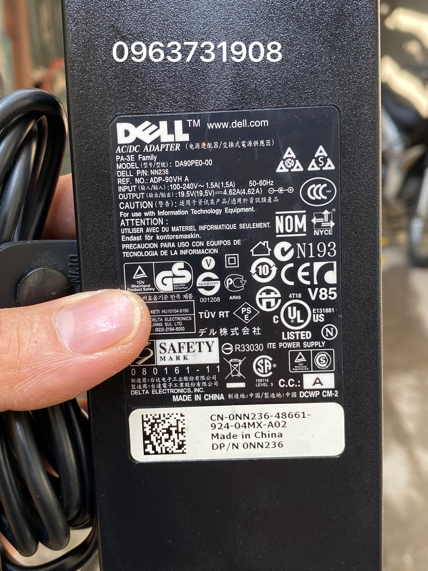 Dây sạc laptop dell latitude e7440 e7240 bản gốc tháo máy