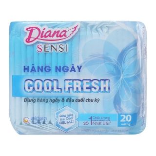 Durable [ Rẻ Vô Đich Cực Tiện Dụng ] ComBo 3 Gói Băng Vệ Sinh Hàng Ngày Diana Sensi Cool Fresh 20 miếng Băng vệ sinh mát lạnh hàng ngày với công nghệ Ice Cool thoáng mát kiểm soát mùi hiệu Quả thumbnail