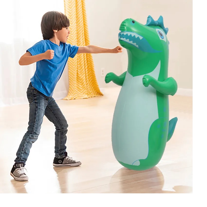 Lật đật bơm hơi đáy rỗng hình thú vui nhộn cho bé