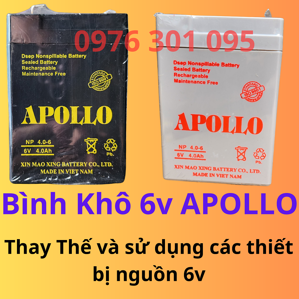 [HONJIANDA] Bình Ắc Quy Khô 6V-5A