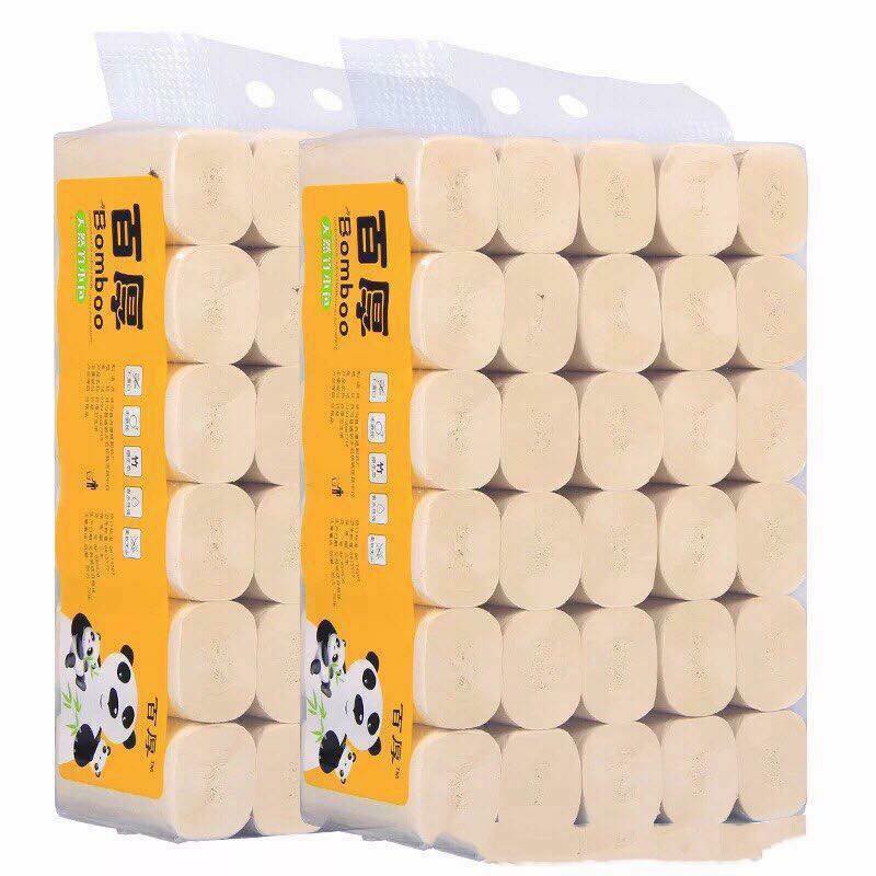 40 CUỘN GIẤY GẤU TRÚC VỆ SINH ( hàng nội địa Trung - 2,6kg )