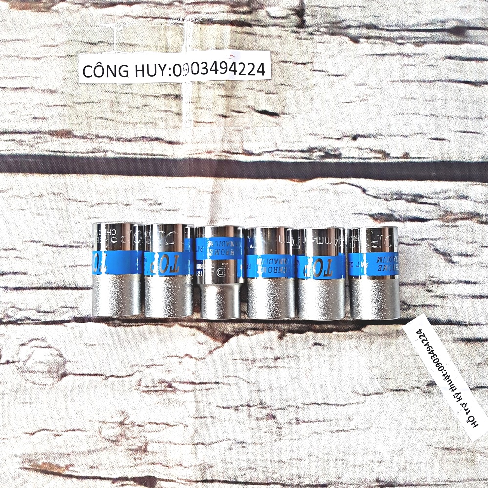 (Bán lẻ)Đầu khẩu tuýp vặn ốc chân 1/2 các cỡ 8-24mm