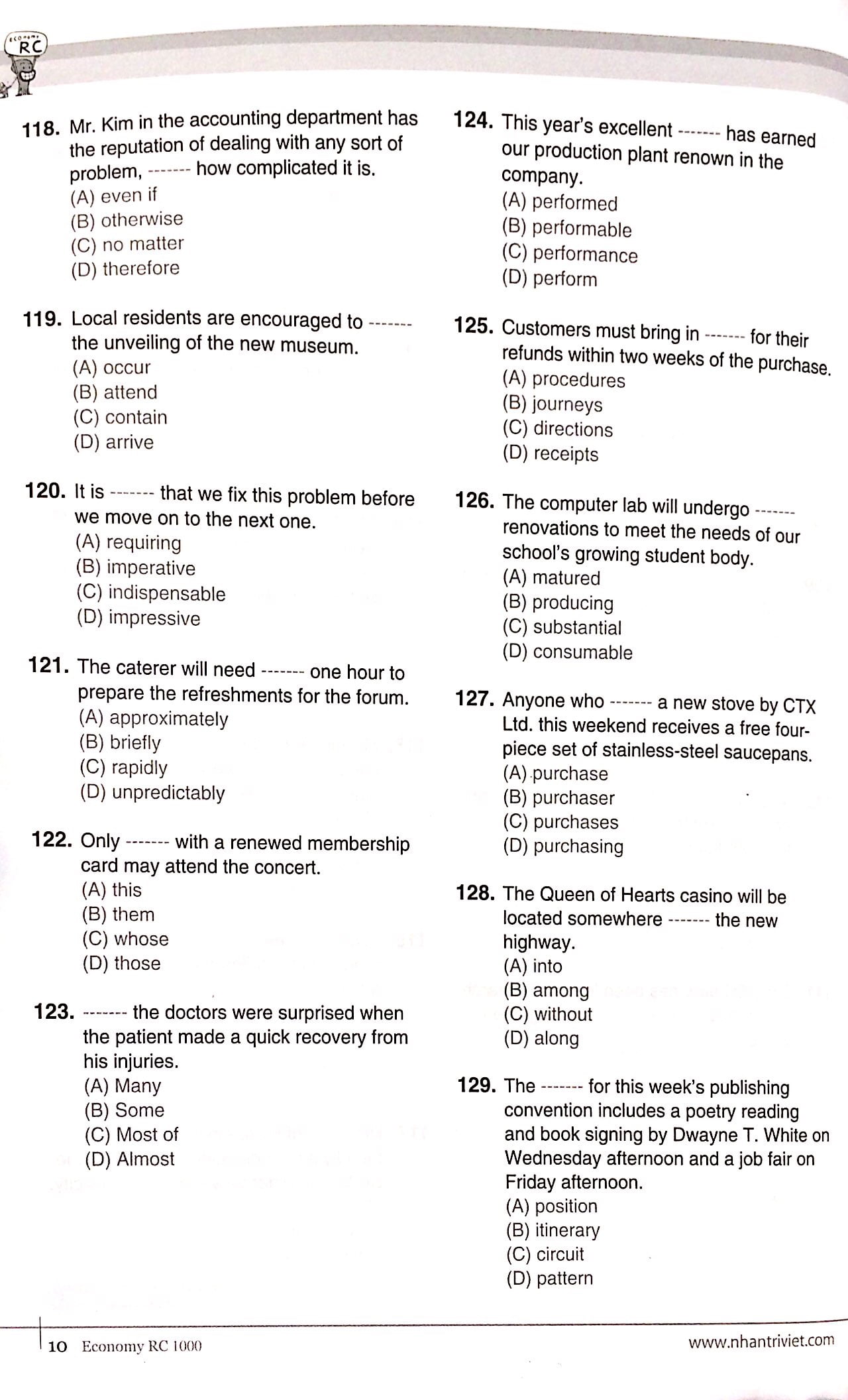 Fahasa - Economy TOEIC RC1000 Vol 2