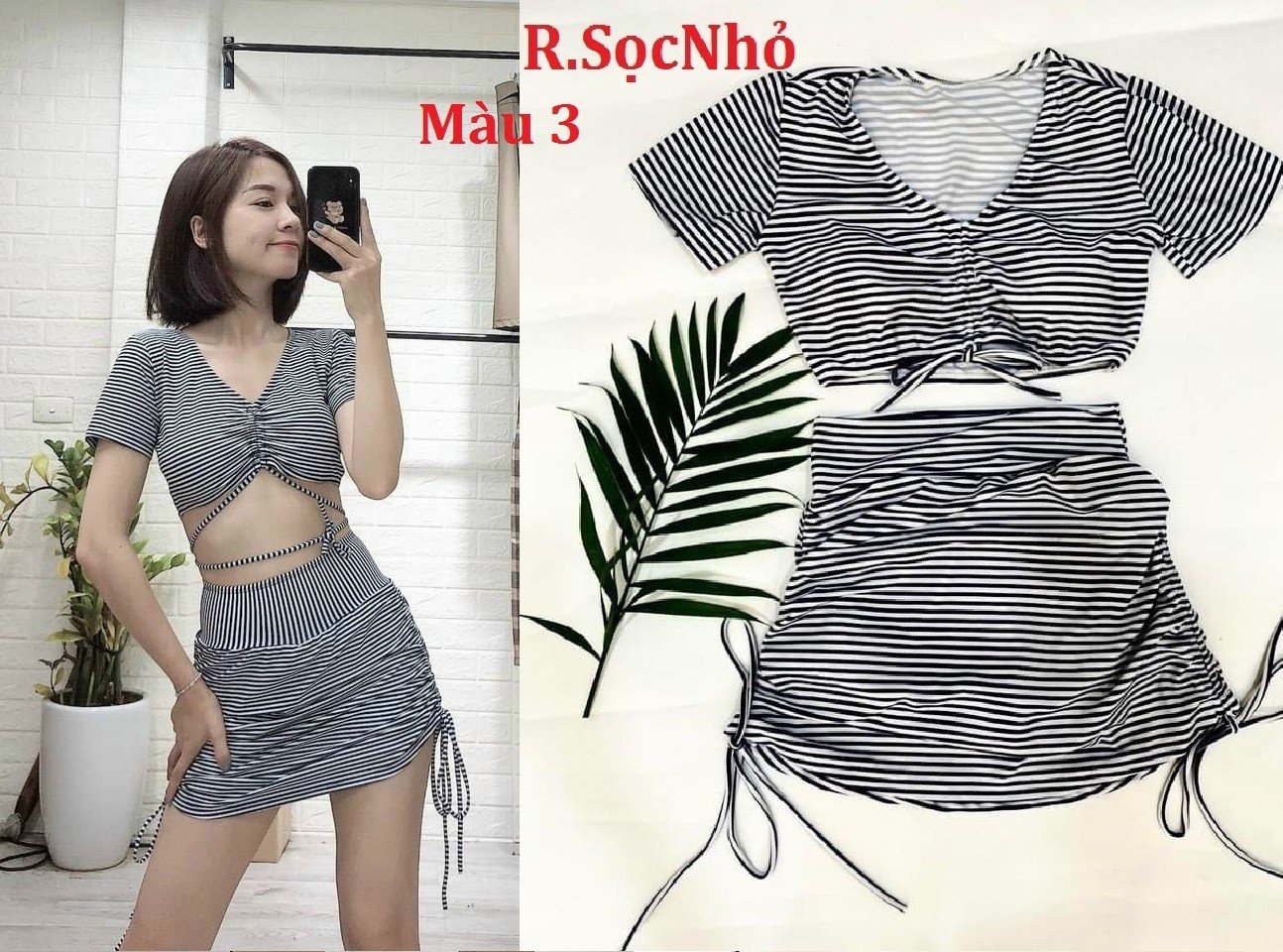 Bộ bikini áo rút ngực các kiểu