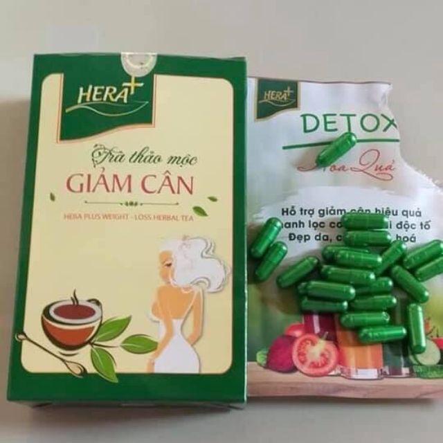 [HCM]Trà Giam cân Hera Plus Hộp 15 gói cam kết chính hãng