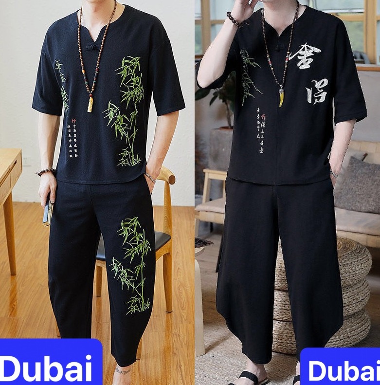 ĐỒ BỘ THỂ THAO CÂY TRÚC XANH NHẬT BẢN NEW TREND , SET ĐỒ BỘ THỂ THAO, ĐỒ BỘ TẬP GYM MANG Ở NHÀ VÀ ĐI CHƠI, ĐỒ BỘ NAM PHONG CÁCH CAO CẤP - DUBAI FASHION