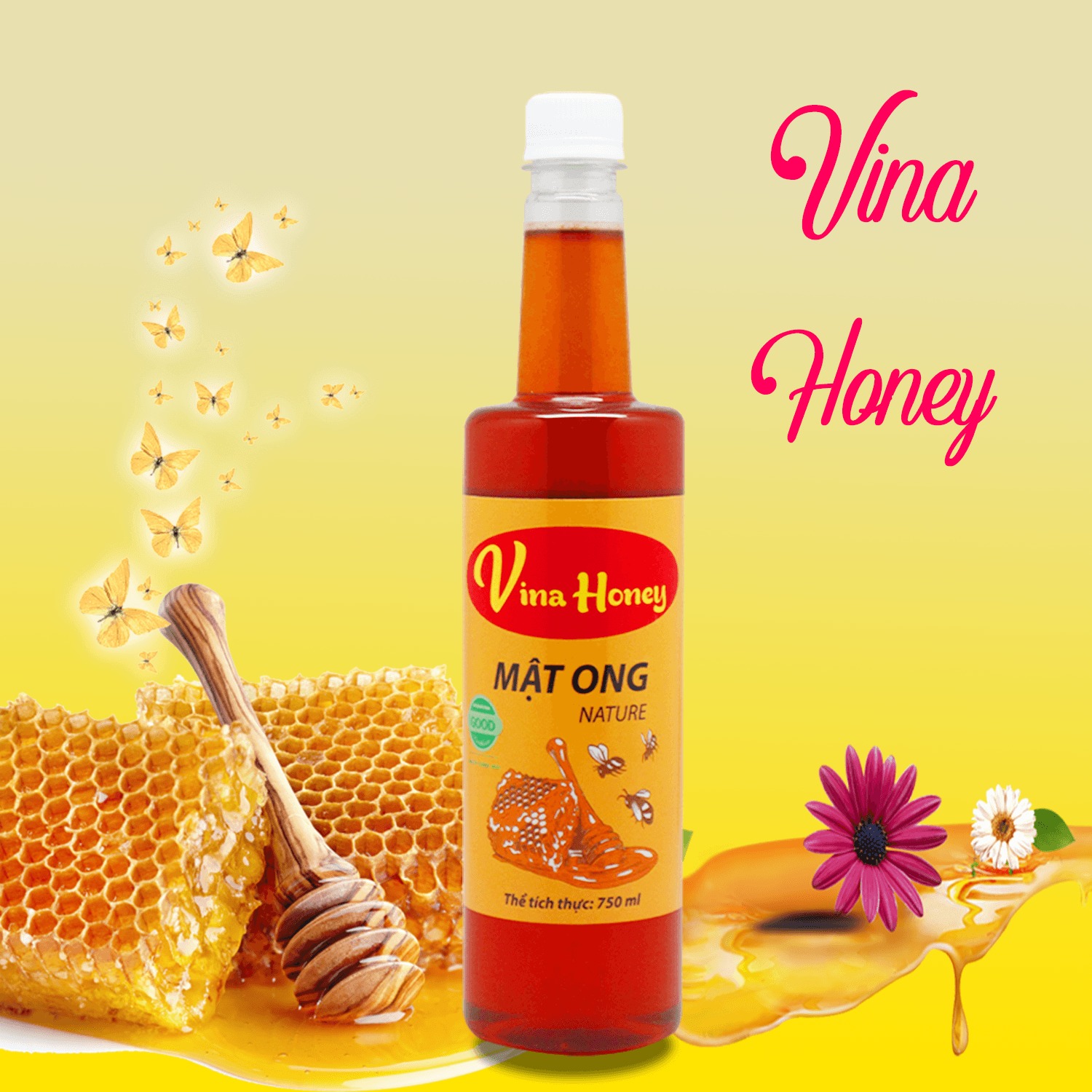 Mật ong Vina Honey chai 750ml