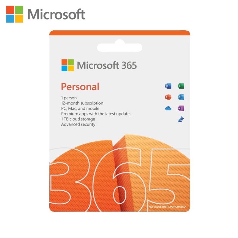Phần mềm Microsoft 365 Personal | 12 tháng | Dành cho 1 người| 5 thiết bị/người | Trọn bộ ứng dụng Office | 1TB lưu trữ OneDrive