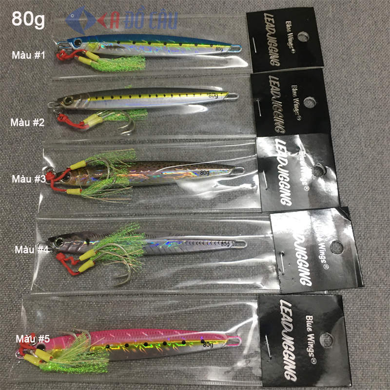 Mồi câu jigging Blue Wings có gắn lưỡi