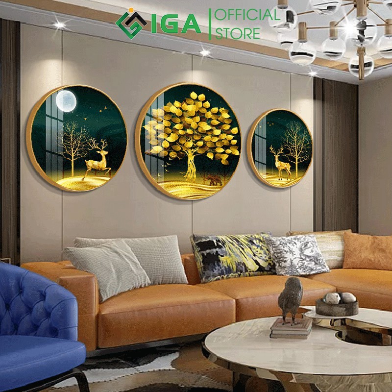 Tranh Treo Tường IGA Tráng Gương Pha Lê Cao Cấp
