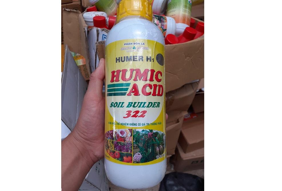 Phân bón lá humic acid soil builder 322 chống rụng bông tăng đậu trái
