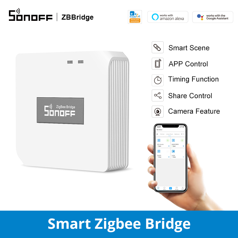ITEAD SONOFF ZBBridge Cầu nối Zigbee thông minh giữa ZigBee và thiết bị Wi-Fi, Cảnh thông minh điều khiển từ xa không dây của eWeLink APP Hoạt động với Alexa Google Home