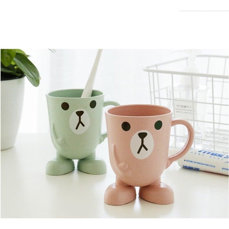 Ly cốc lúa mạch có quai cầm hình gấu