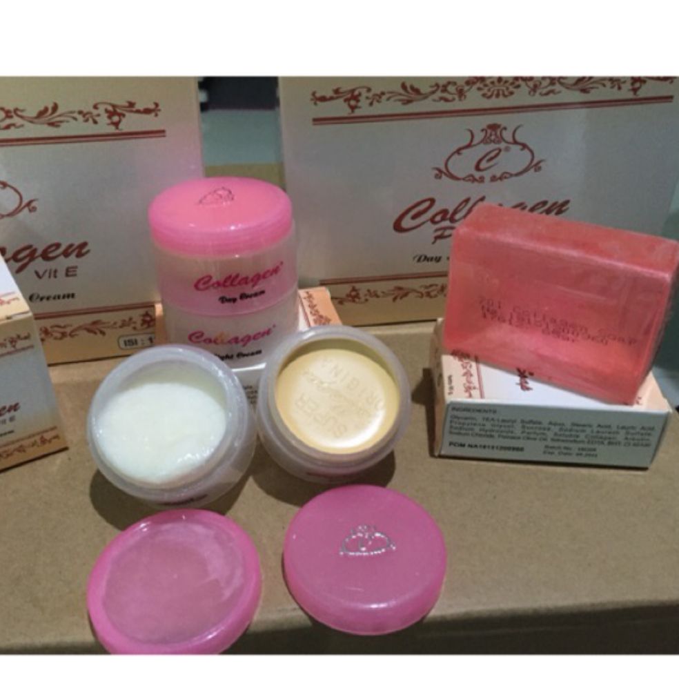 (tặng kèm xà phòng) Kem Collagen Plus Vit E ngày +đêm