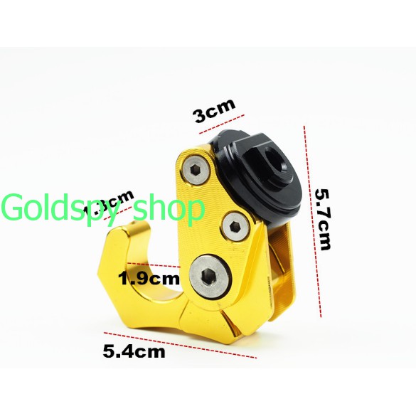 Móc Treo Đồ Xe Máy Biker Nhôm CNC (gập mở, 1 cái )