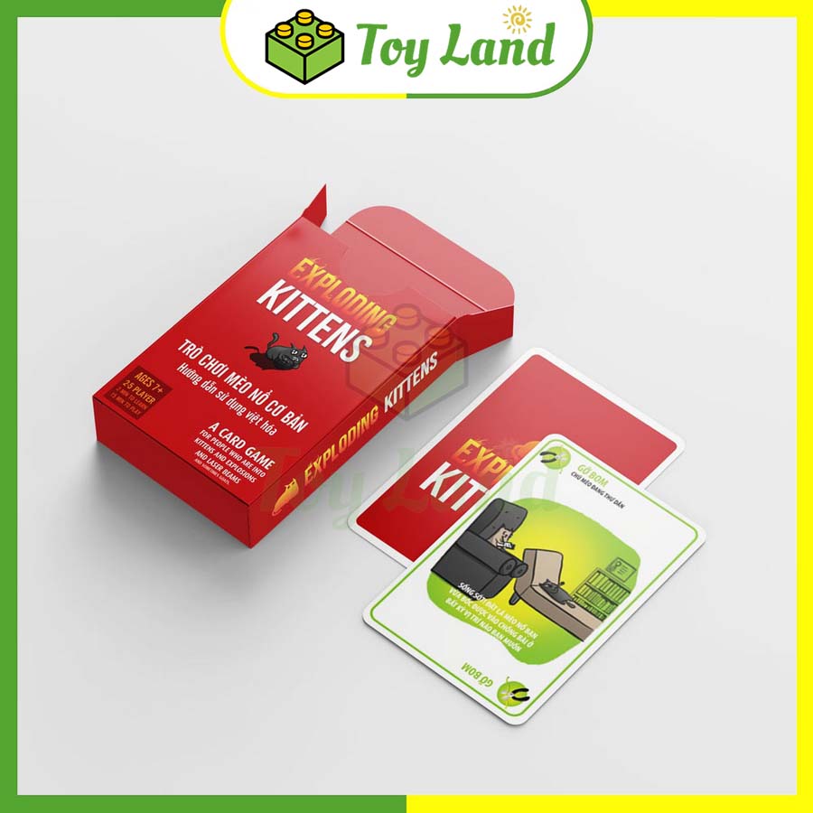 [Tiện Lợi] Bài Mèo Nổ Việt Hóa Exploding Kittens Board Game 56 Lá Chất Giấy Dày Chống Nước