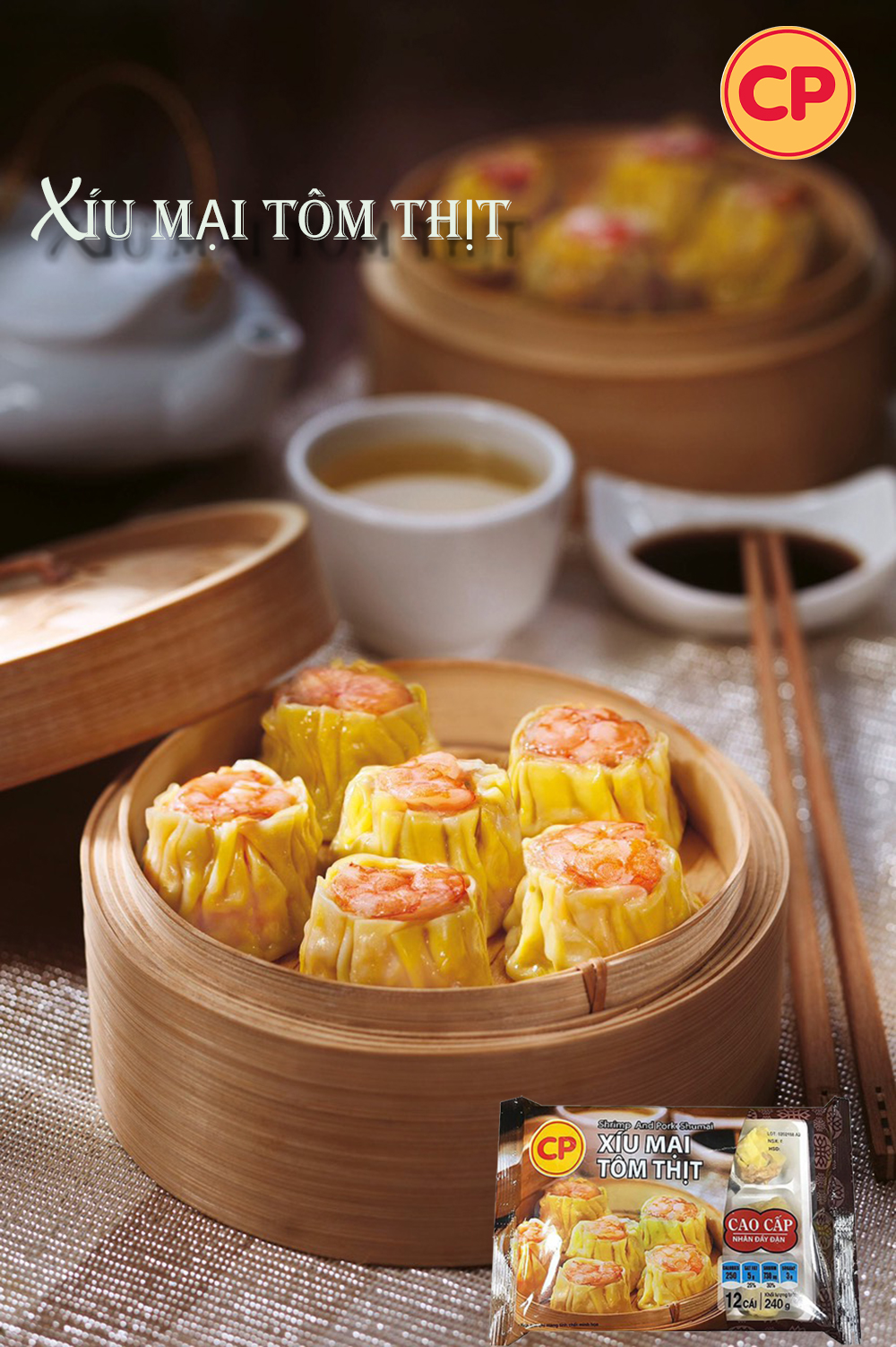 Xíu mại tôm thịt 128g CP