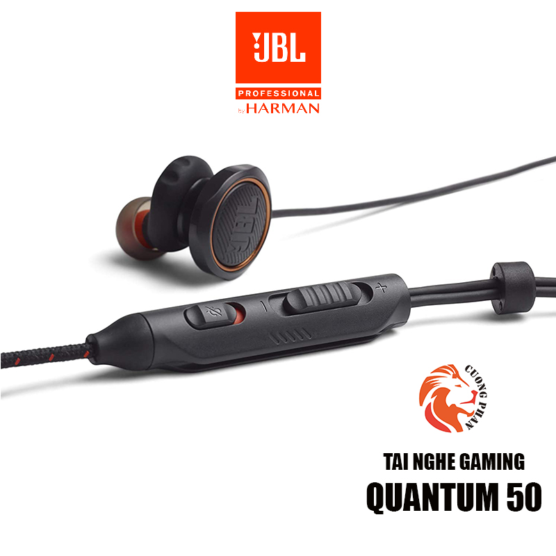 JBL Quantum 50 Wired, in-Ear Gaming Headphones with Inline Control