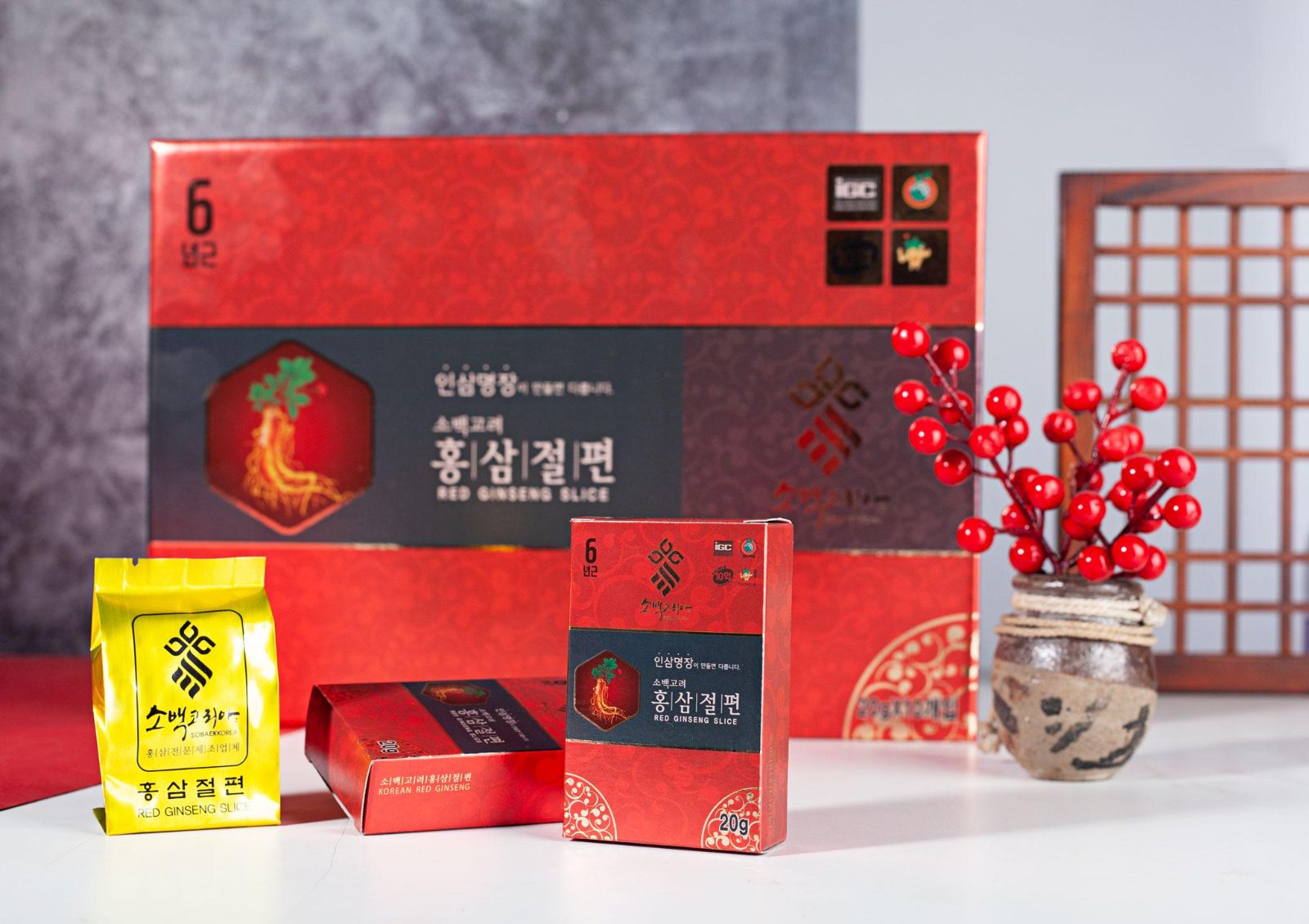 [Sâm Ngon] Date mới 2025 Hồng Sâm Lát Tẩm Mật Ong FB 200g ( 10hộp x 20g )