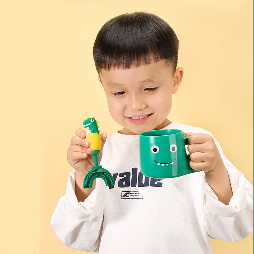 Bàn chải đánh răng chữ u cho bé khủng long