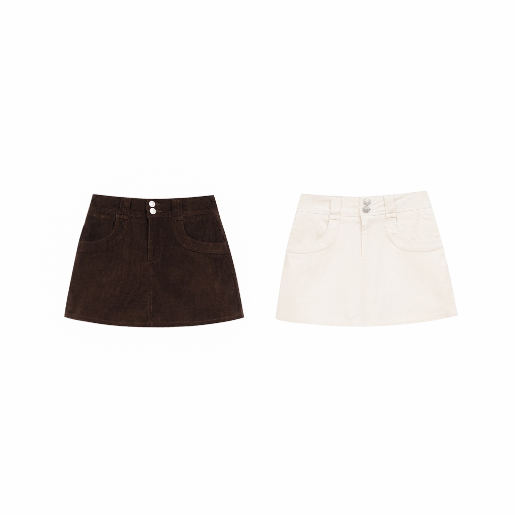 Chân váy ngắn pradies corduroy mini skirt