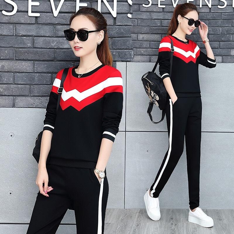 ĐỒ BỘ THỂ THAO THU ĐÔNG NỮ CAO CẤP PHỐI MÀU