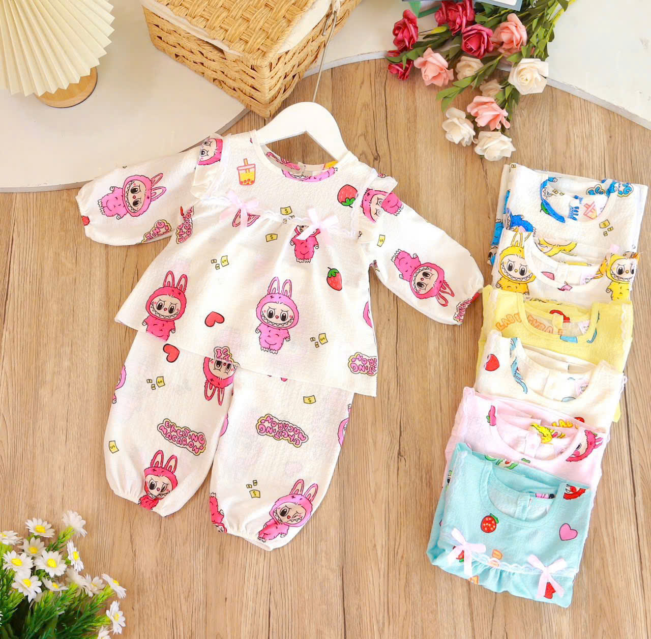 Combo 3 Bộ Đũi Xốp Tay Dài Bé (6-18kg)  (3 bộ 3 họa tiết khác nhau)