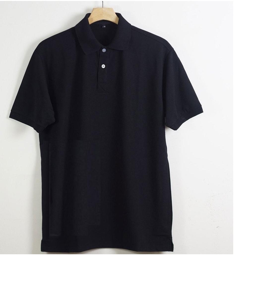 ÁO THUN P0-LO  CÁ SẤU CỔ TRỤ  MÀU ĐEN  TAY NGẮN NAM / NỮ CAO CẤP  CHẤT XỊN 6