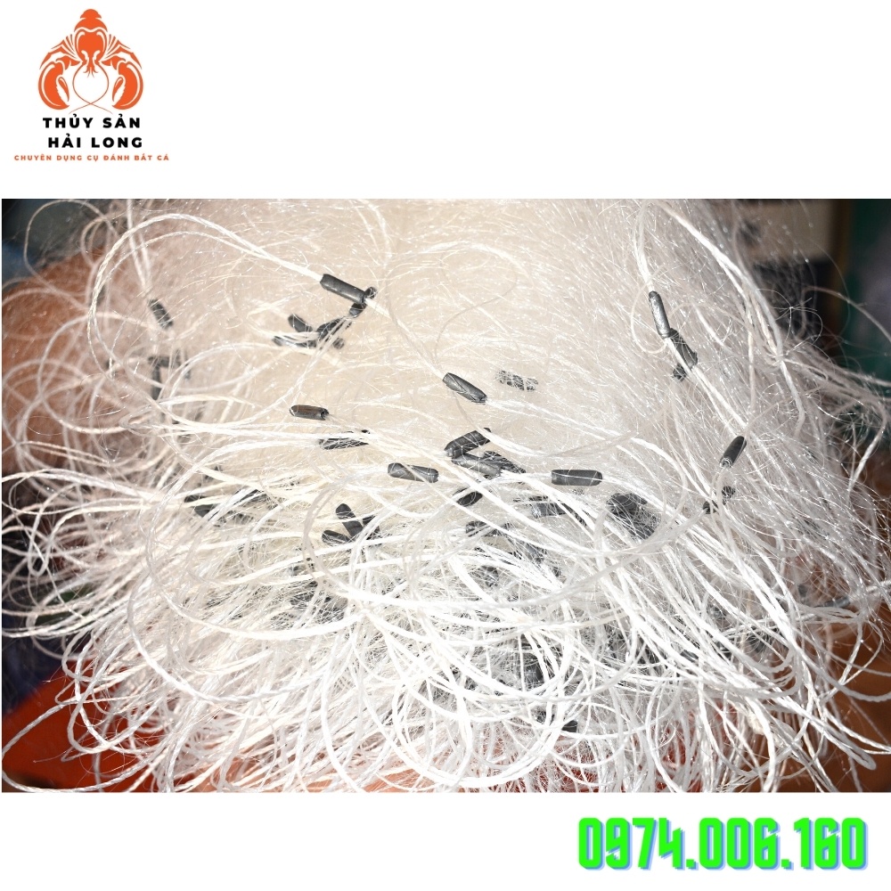 Lưới đánh cá 3 màn cao 2m, dài 90m, ô mắt 9p -10 p(then 5)