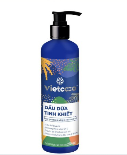 Dầu dừa ép lạnh Vietcoco - Chai vòi 130ml,250ml