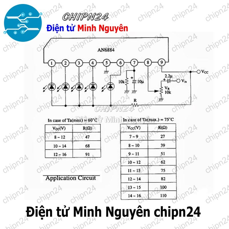 [2 con] (DIP) IC AN6884 SIP-9 (6884 IC Nháy theo nhạc) - HH000424