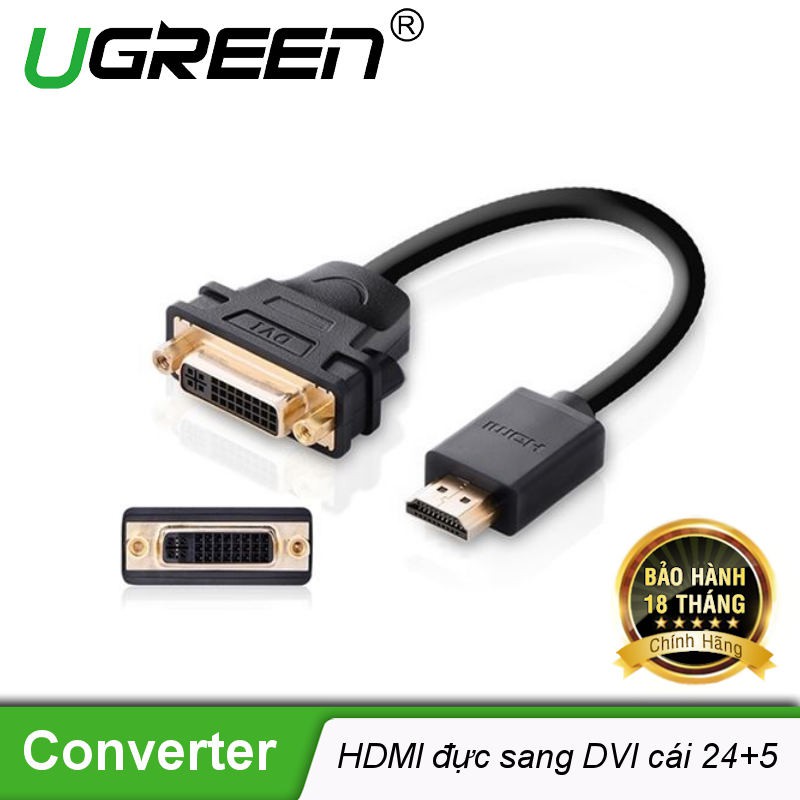 Cáp chuyển đổi HDMI to DVI 24+5 Ugreen 20136