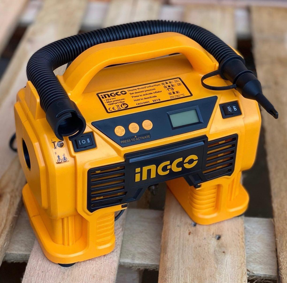 [HCM]MÁY BƠM HƠI TỰ ĐỘNG DÙNG PIN INGCO 20V CACLI2002 ( không kèm pin và sạc )