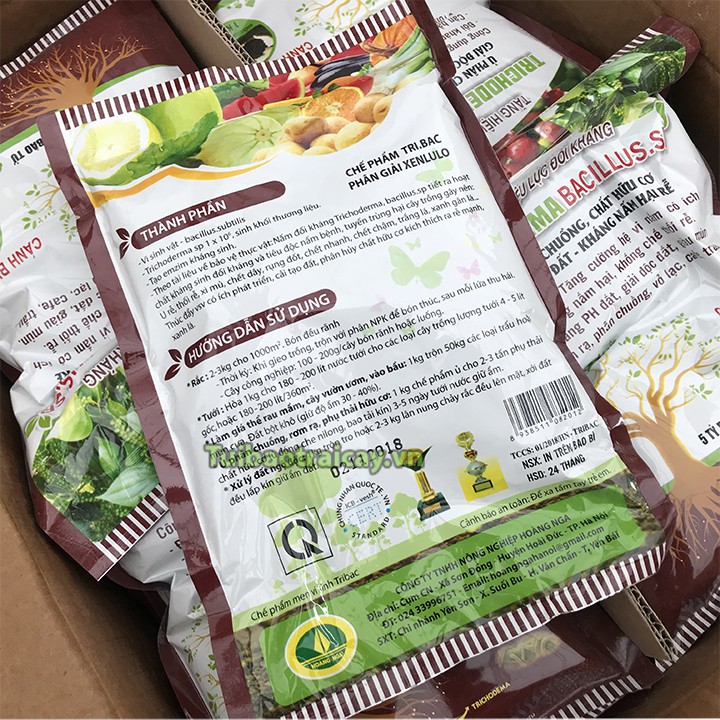 sản phẩm Nấm đối kháng Trichoderma Bacillus – T32 tăng hiệu lực đối kháng cho cây trồng (gói 1kg)