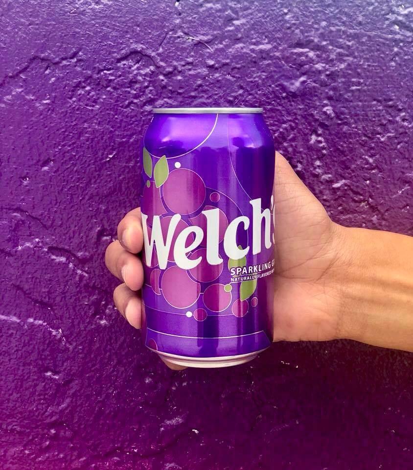 NƯỚC NGỌT CÓ GAS WELCH'S SPARKLING GRAPE SODA MỸ (LỐC 12 LON)