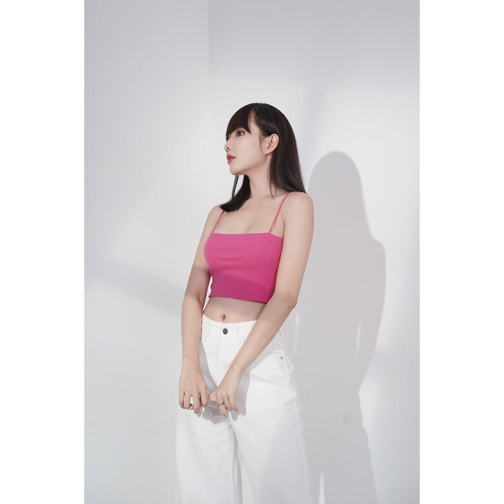 [HOT]  Áo Croptop 2 Dây Sợi BÚN chất cotton AO34