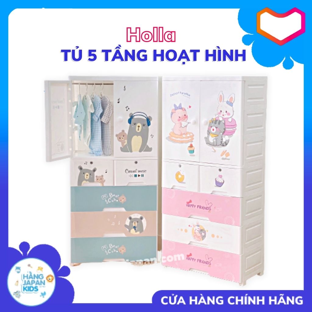 Tủ Holla 5 tầng hoạt hình HL-09193