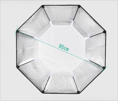 Softbox ngàm bowen bát giác 95cm - 120cm + grip tổ ong