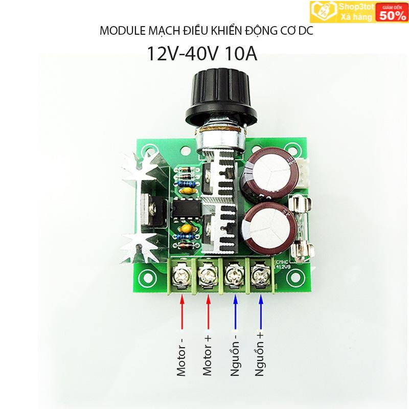 Module mạch điều chỉnh tốc độ động cơ điện 1 chiều điện áp DC12V-40V/10A, CCMHC