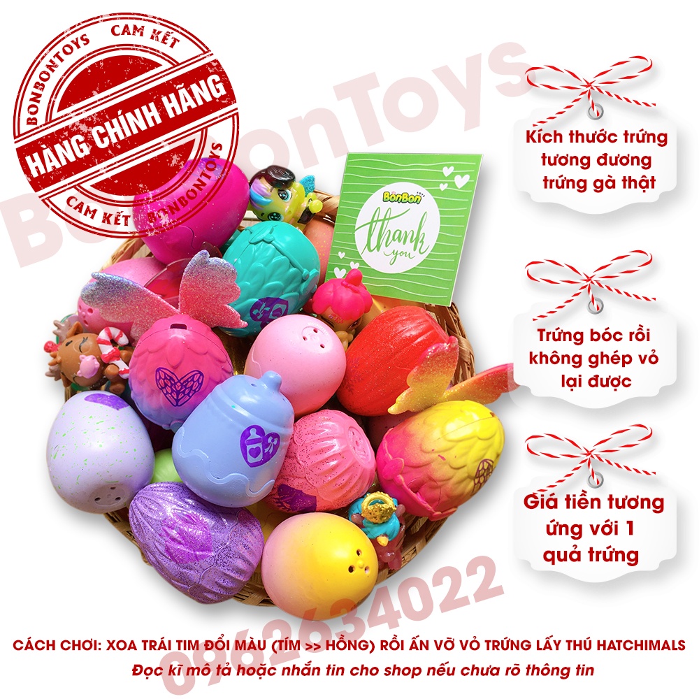 Giỏ trứng Hatchimals - quà tặng trung thu (10 trứng không trùng mẫu thú)