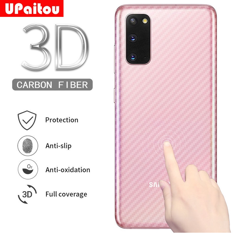 Bộ 3 tấm dán lưng mặt sau vân carbon 3D trong suốt cho điện thoại Samsung Galaxy A31, Samsung A51, Samsung A71